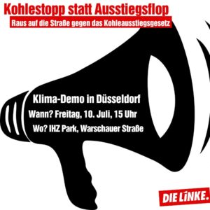 Aufruf zur Klima-Demo in Düsseldorf.